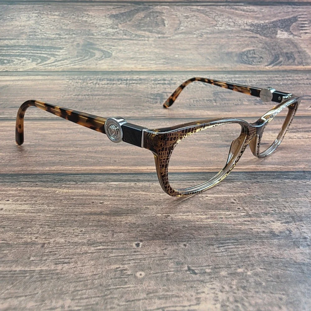 Versace Mod 3164‎ 991 Brown Tortoise Cat Eye Eyeglasses Women Made Italy FRAMES
